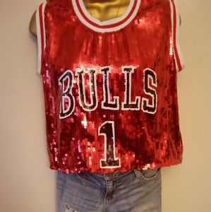 Bulls Sequins crop